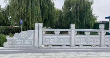 枣庄 芝麻灰桥栏杆、河道栏杆安装效果