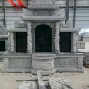 枣庄 芝麻灰高档墓碑，土墓，可定制