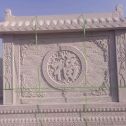 枣庄 芝麻白花岗岩屏风，照壁，影壁