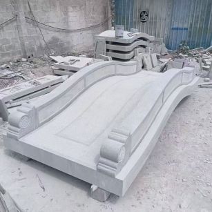 枣庄 芝麻灰花岗岩园林景观 小石桥