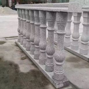 枣庄 芝麻白圆形光面花瓶柱，栏杆