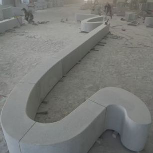 枣庄 花岗岩整石坐凳拼装