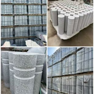 枣庄 芝麻白花岗岩挡车柱、隔离柱多少钱