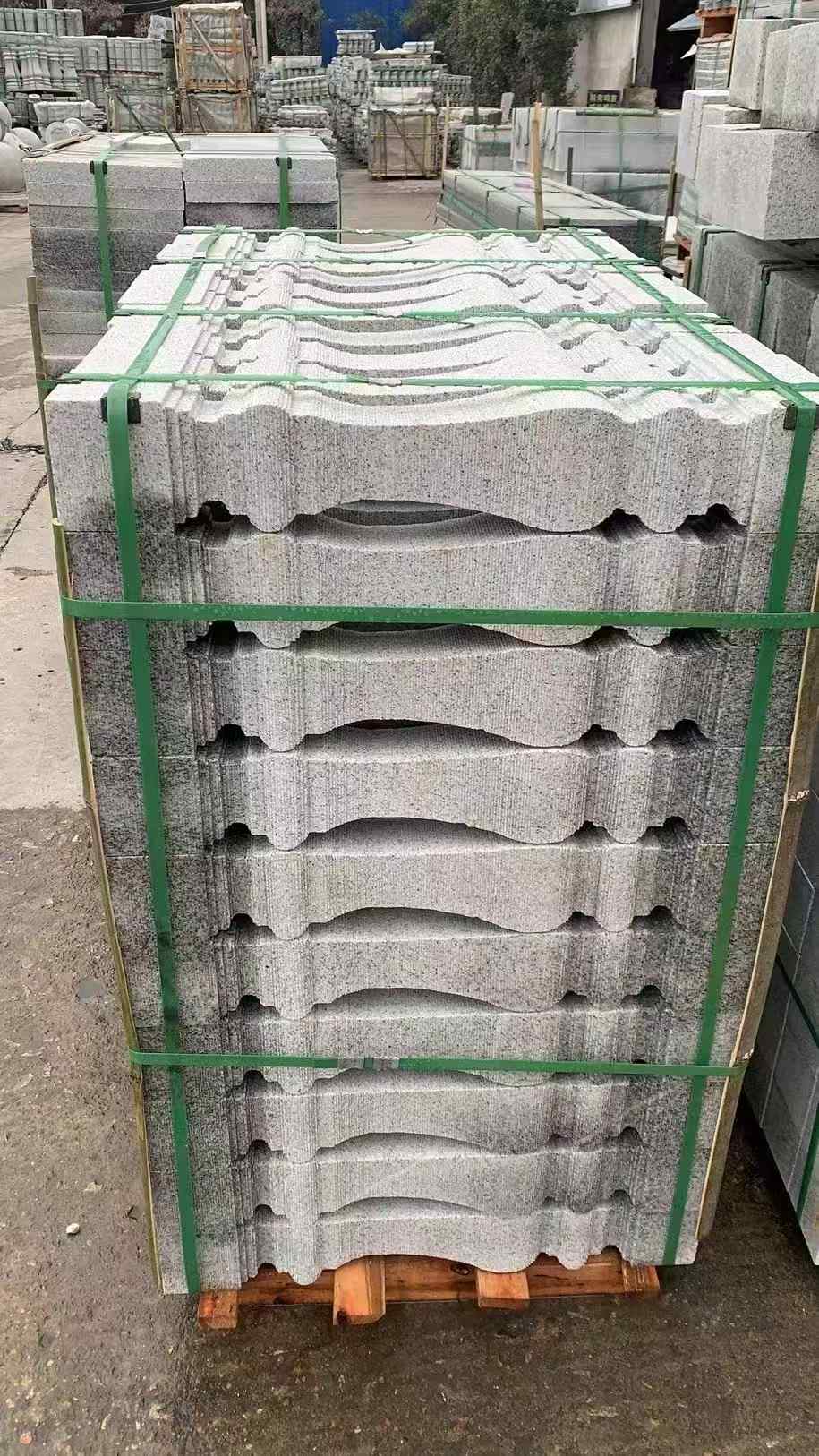 枣庄 芝麻白方形拉丝面，栏杆花瓶柱