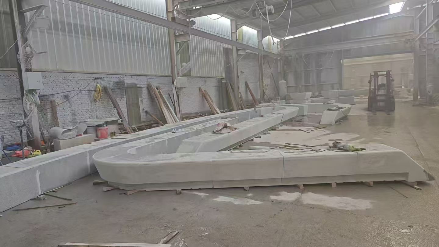 枣庄 花岗岩整石坐凳拼装