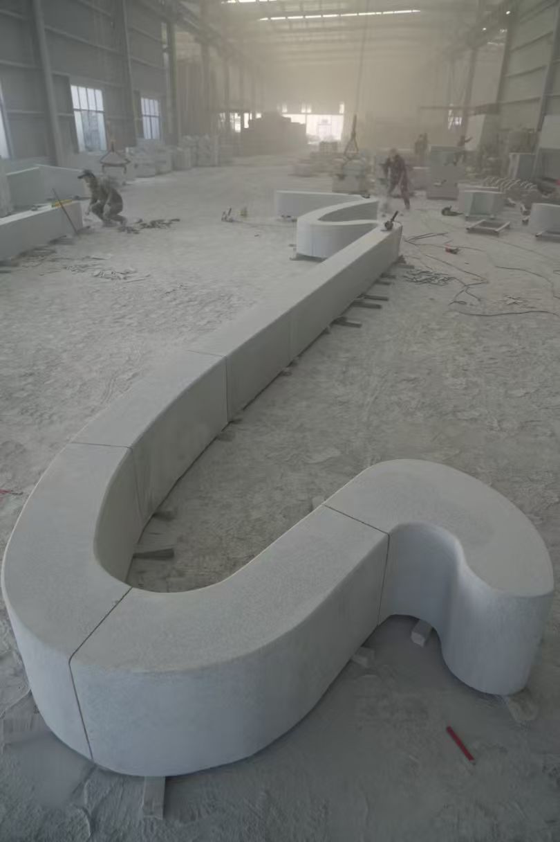 枣庄 花岗岩整石坐凳拼装